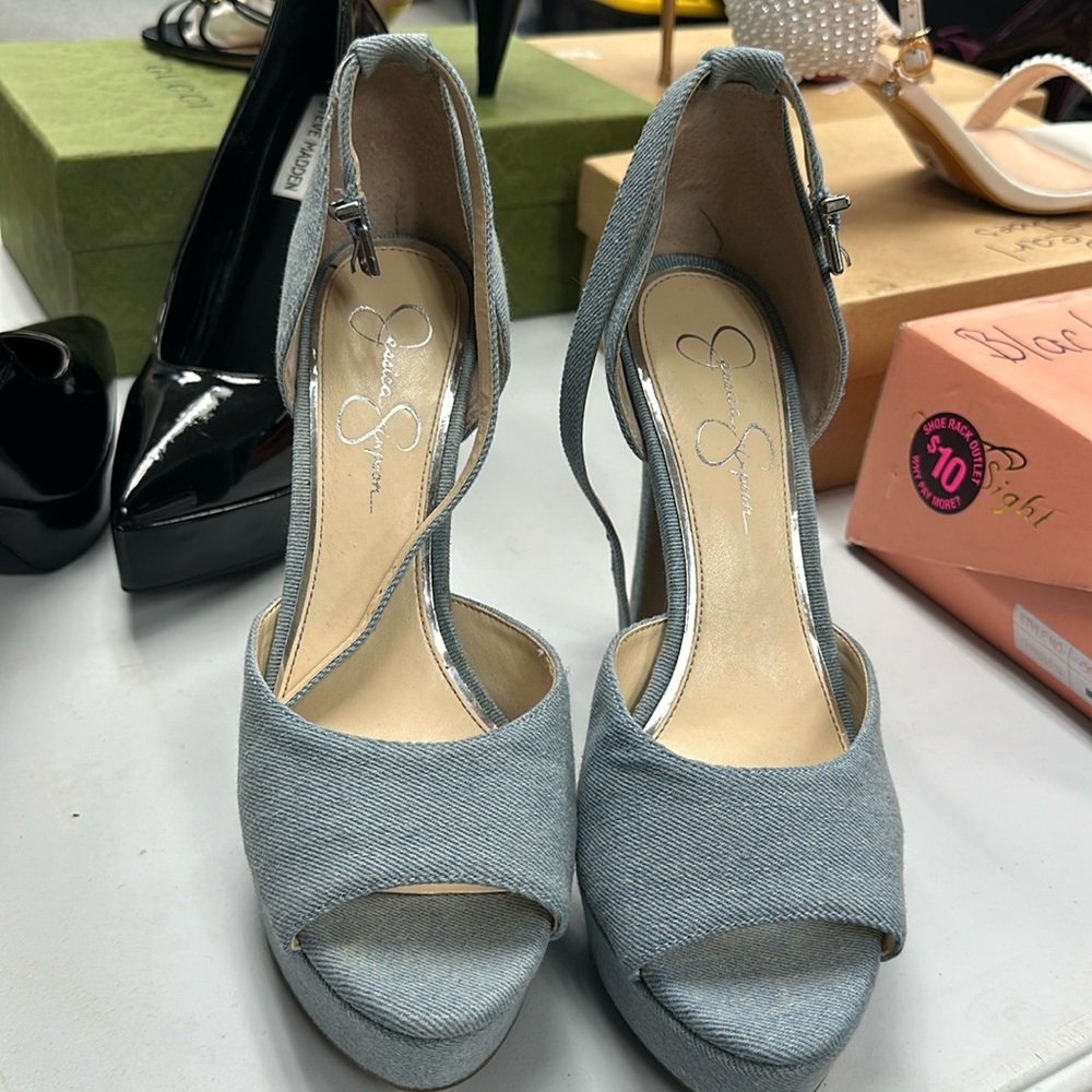 Denim Heel Shoe
